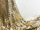 Soft Flexible 3mm Metal Sequin Mesh Gold Aluminum Haute Garments Fabric