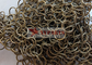 2.0x20mm Antique Bronze Welded Metal Ring Mesh Curtain For Architectural Designs
