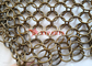 2.0x20mm Antique Bronze Welded Metal Ring Mesh Curtain For Architectural Designs