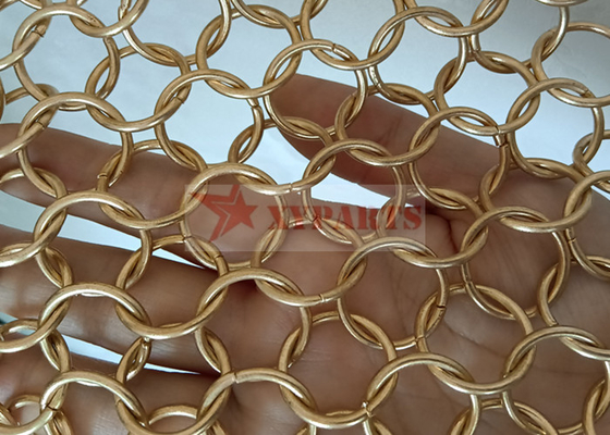 Interior Decoration Aluminum Ring Mesh Curtain ø1.2mm 12mm