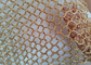 Rose Gold Metal Ring Mesh Curtain 15mm For Architecture Design