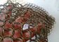 Bronze Color Metal Ring Mesh 1.5x15mm As Space Partitions For Shopping Mall